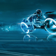 A lightcycle in Tron: Legacy